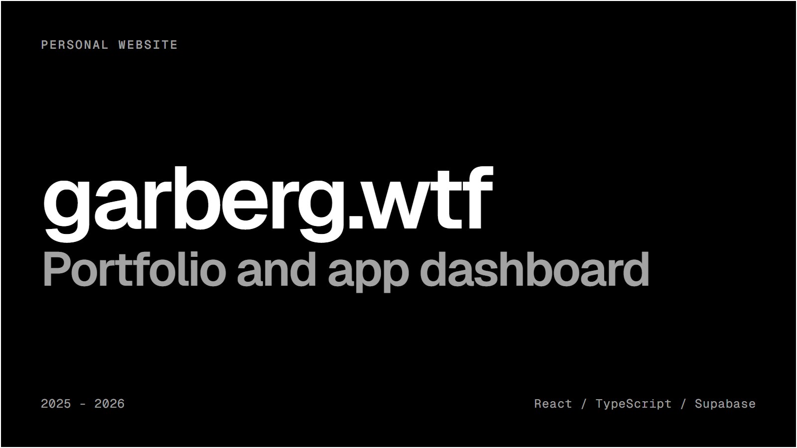 Personal website (garberg.tech)